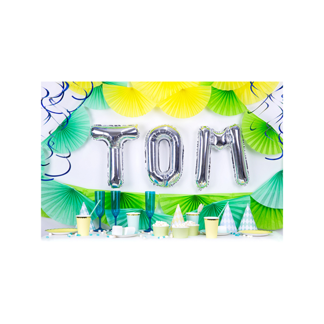 1 Ballon XS - Buchstabe M - Silber