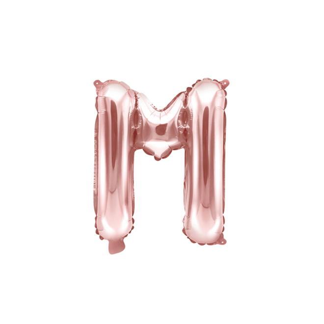 1 Ballon XS - Buchstabe M - RoseGold