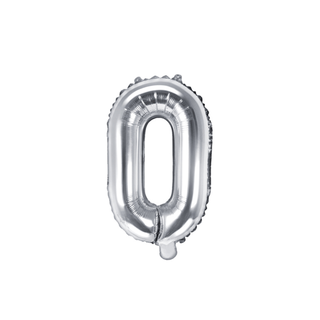 1 Ballon XS - Buchstabe O - Silber