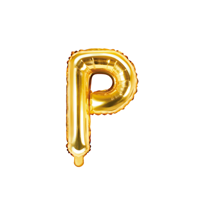 1 Ballon XS - Buchstabe P - Gold