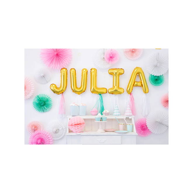 1 Ballon XS - Buchstabe Q - Gold