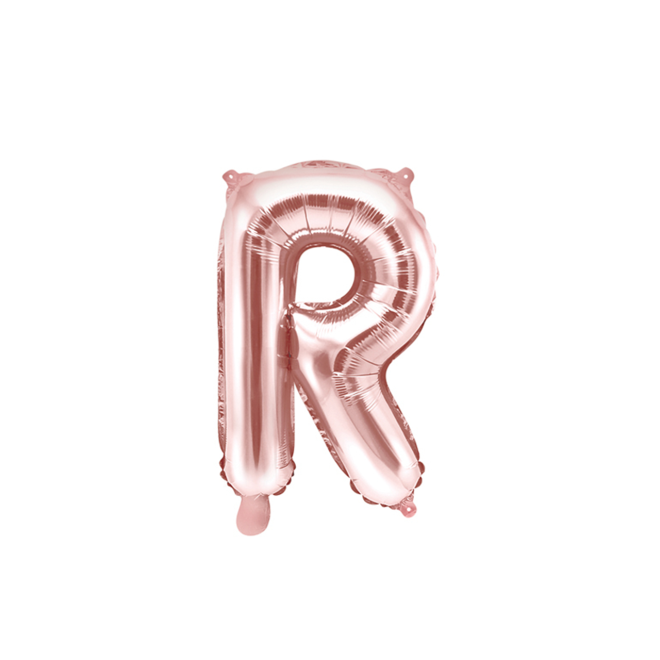 1 Ballon XS - Buchstabe R - RoseGold