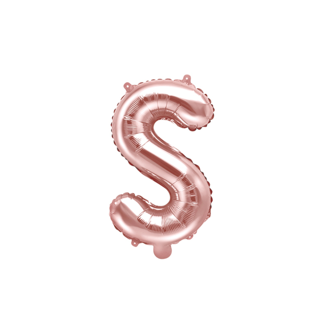1 Ballon XS - Buchstabe S - RoseGold