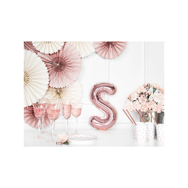 1 Ballon XS - Buchstabe S - RoseGold