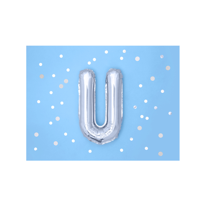 1 Ballon XS - Buchstabe U - Silber