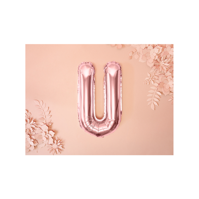 1 Ballon XS - Buchstabe U - RoseGold