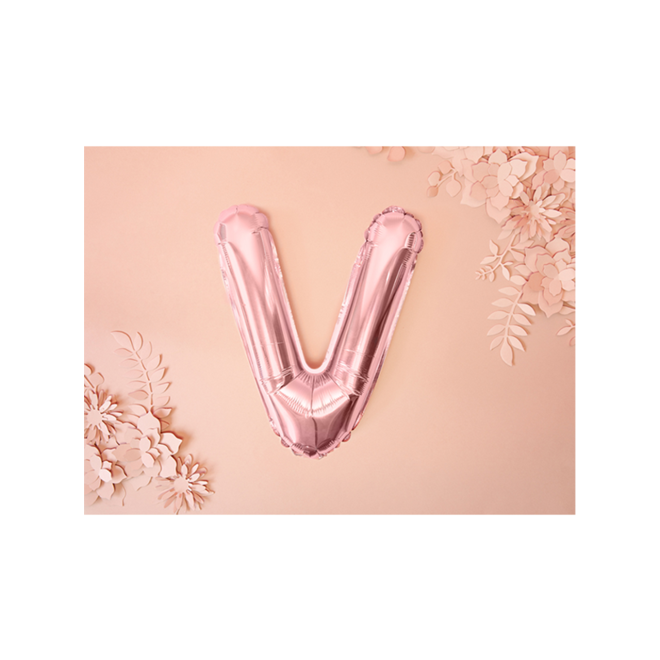 1 Ballon XS - Buchstabe V - RoseGold