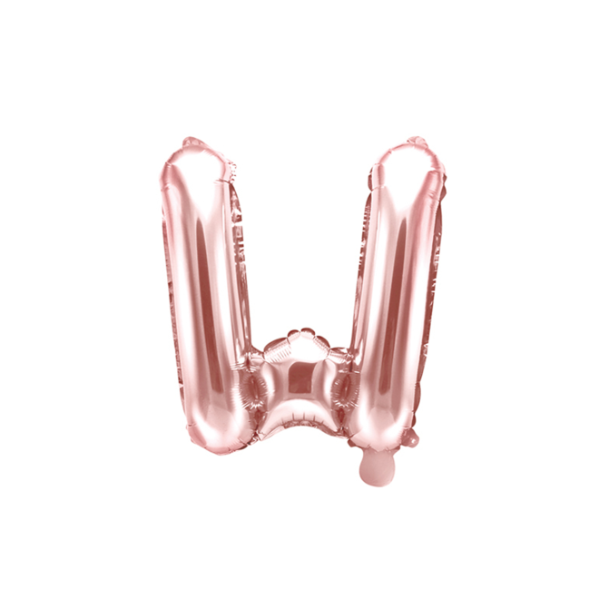 1 Ballon XS - Buchstabe W - RoseGold