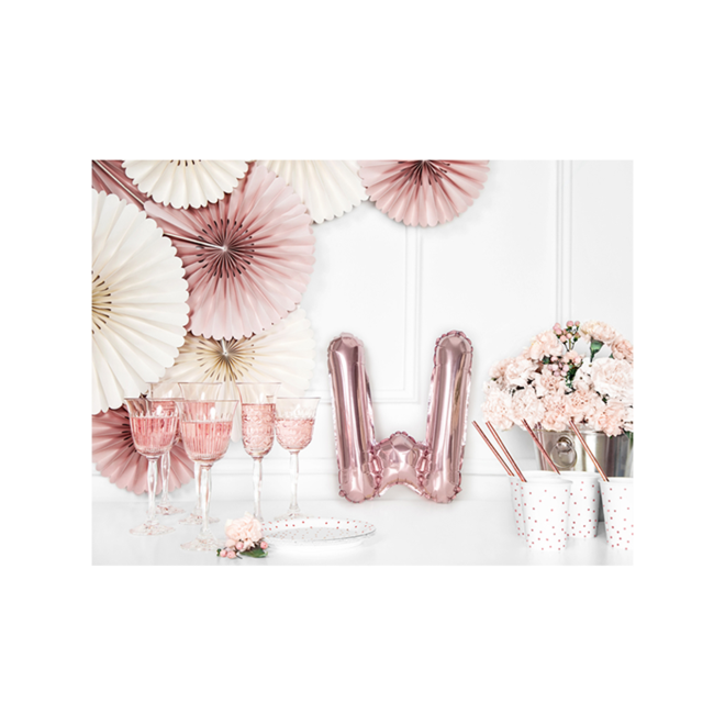 1 Ballon XS - Buchstabe W - RoseGold