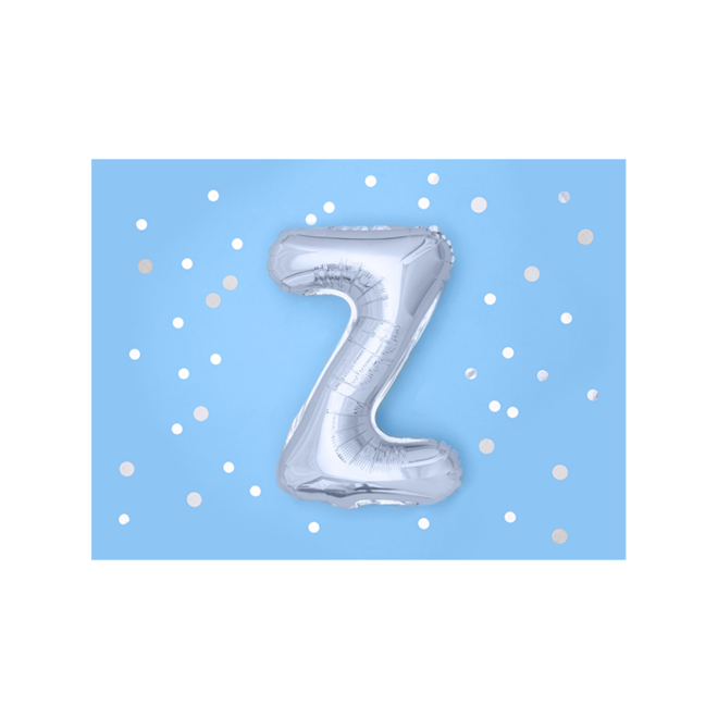 1 Ballon XS - Buchstabe Z - Silber