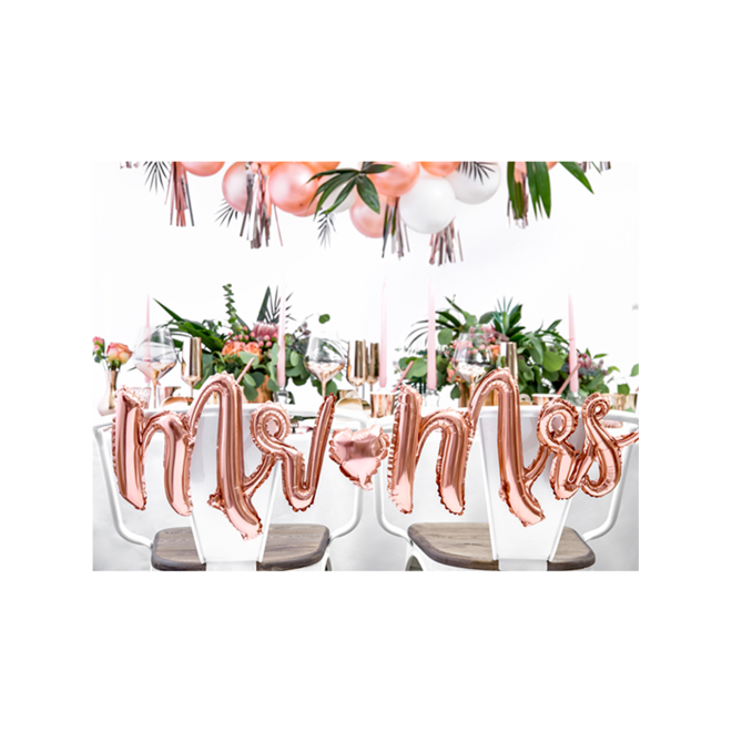 1 Ballon - Schriftzug - Mr & Mrs