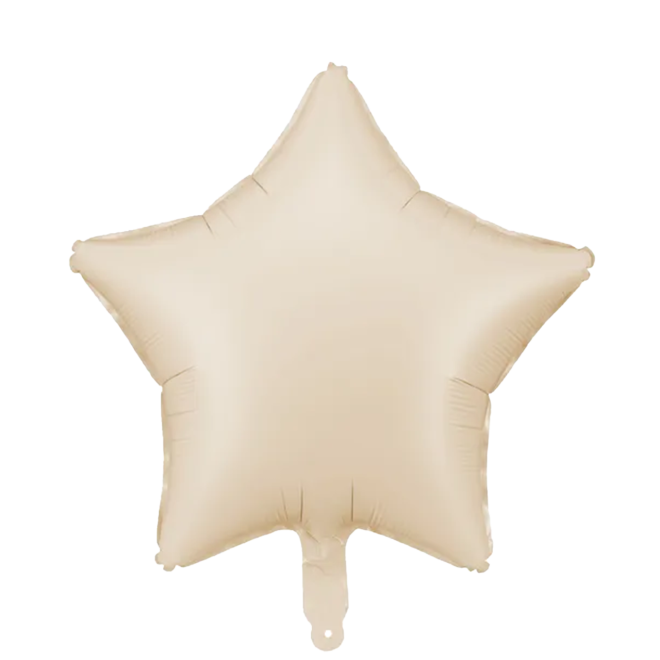1 Ballon - Stern - Satin - Hellbeige