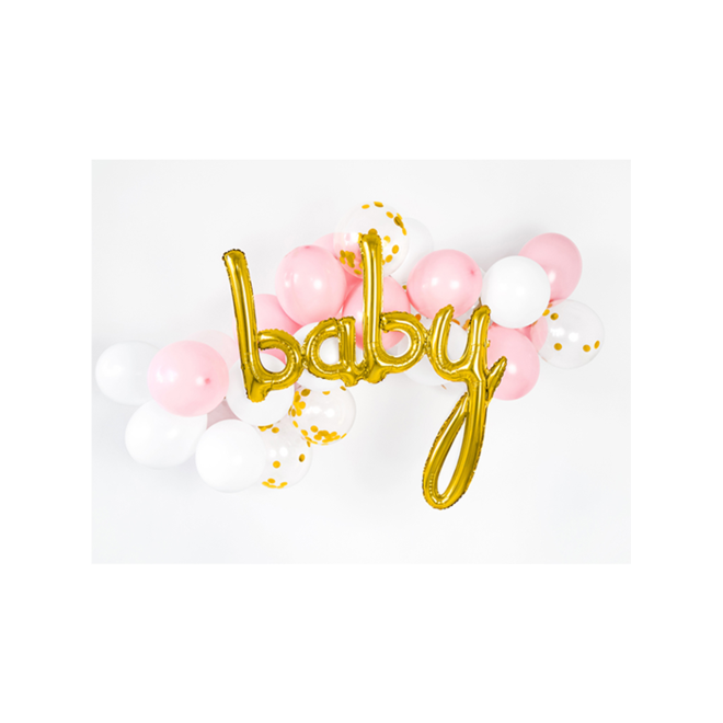 1 Ballon - Schriftzug - Baby - Gold