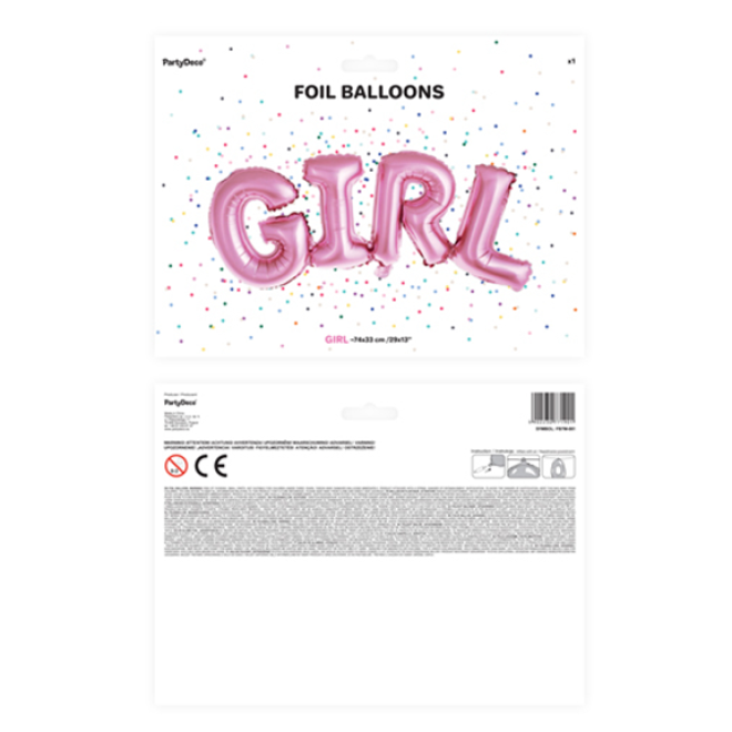 1 Ballon - Schriftzug - GIRL