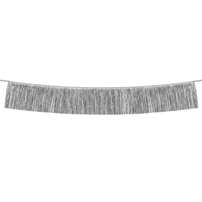 1 Girlande - Fringe Girlande Silber