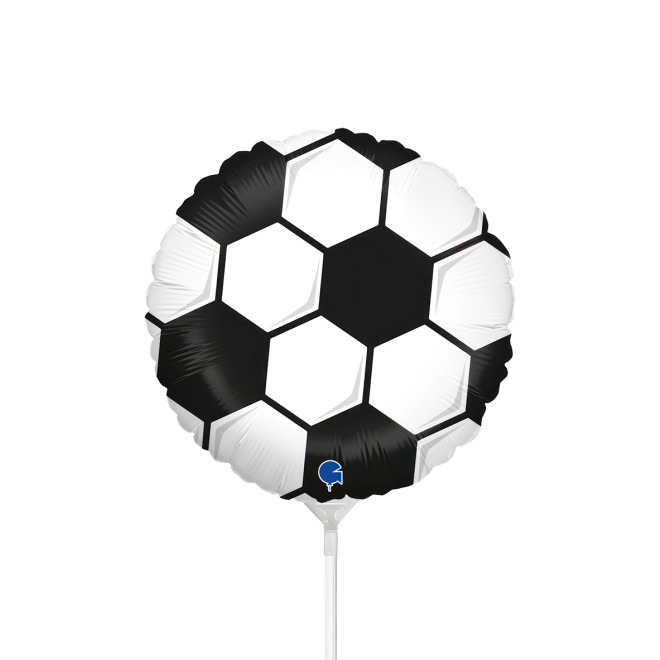 10 Miniballoons Airfilled - Soccer Ball White (Unverpackt)