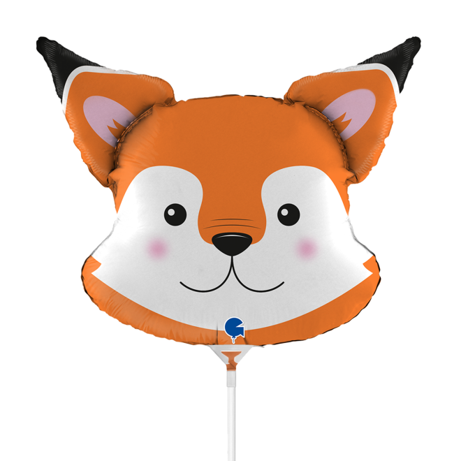 10 Miniballoons Airfilled - Fox Head (Unverpackt)