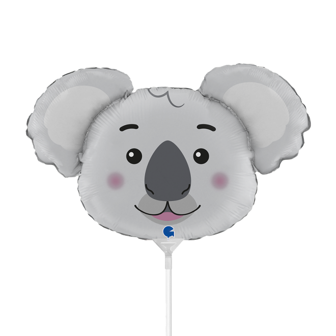 10 Miniballoons Airfilled - Koala Head (Unverpackt)