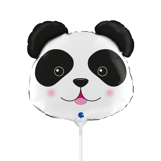 10 Miniballoons Airfilled - Panda Head (Unverpackt)