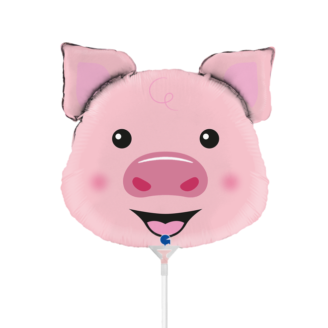 10 Miniballoons Airfilled - Pig Head (Unverpackt)