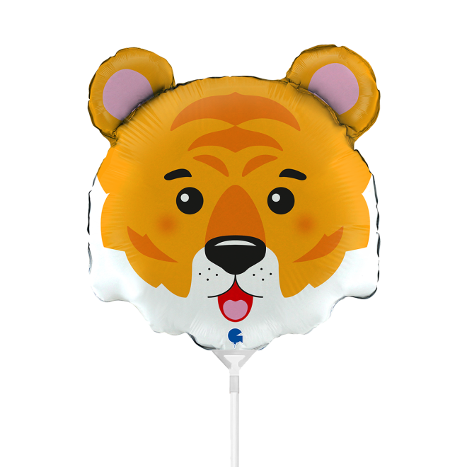 10 Miniballoons Airfilled - Tiger Head (Unverpackt)