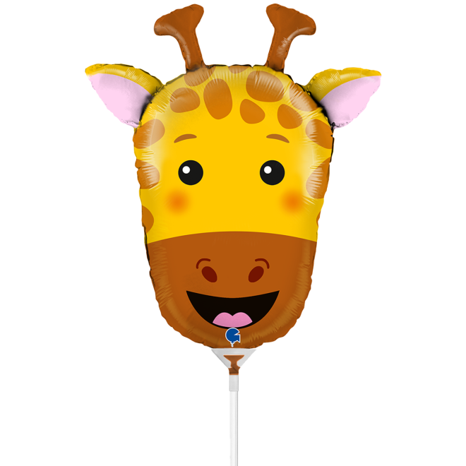 10 Miniballoons Airfilled - Giraffe Head (Unverpackt)