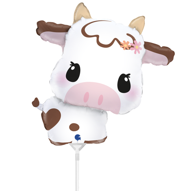 10 Miniballoons Airfilled - Cute Cow (Unverpackt)