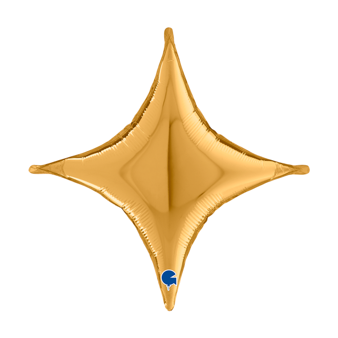 1 Balloon - Deco-Concave Cross - Gold