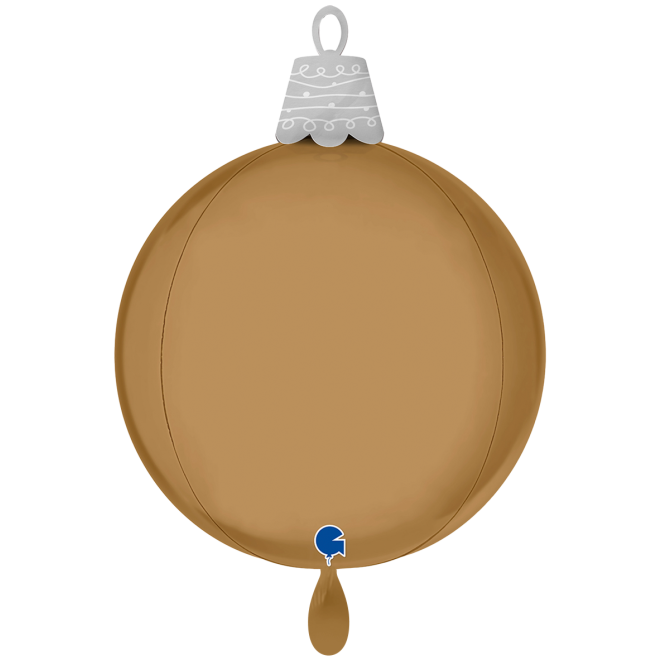 1 Balloon 4D XL - Christmas Ball Platinum Champagne