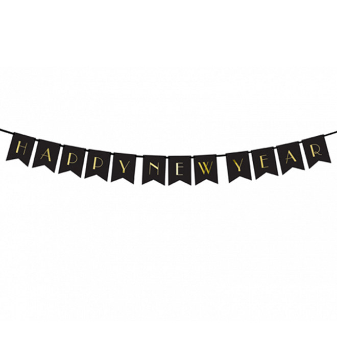 1 Bannergirlande - Happy New Year Elegant