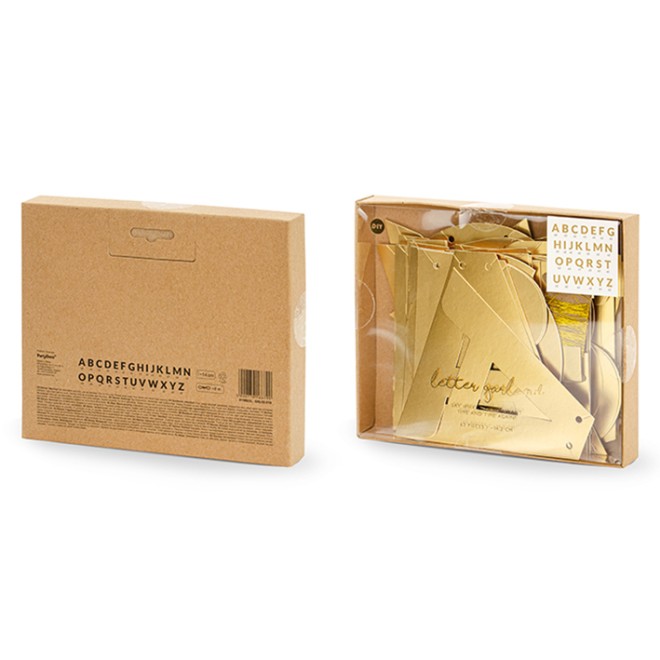 1 Bannergirlande - Alphabet Garland - Gold