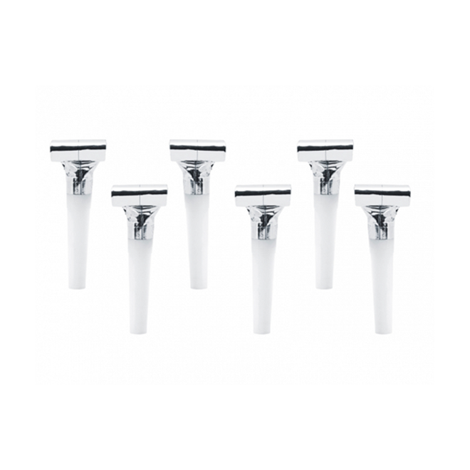 6 Partytröten - Silber