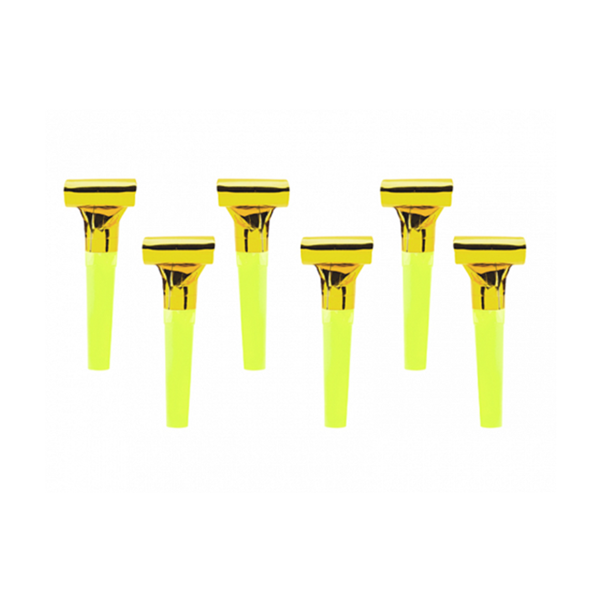 6 Partytröten - Gold