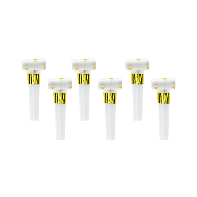 6 Partytröten - Golden Stars