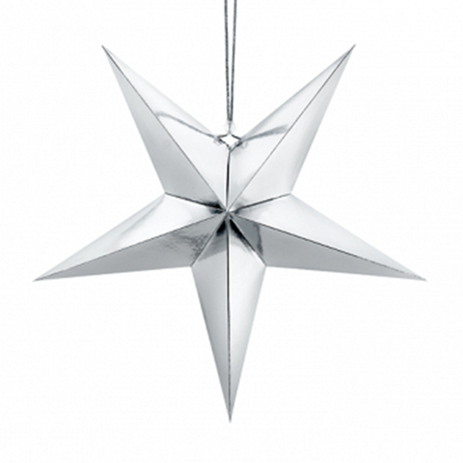 1 Paperstar - 45cm - Silber