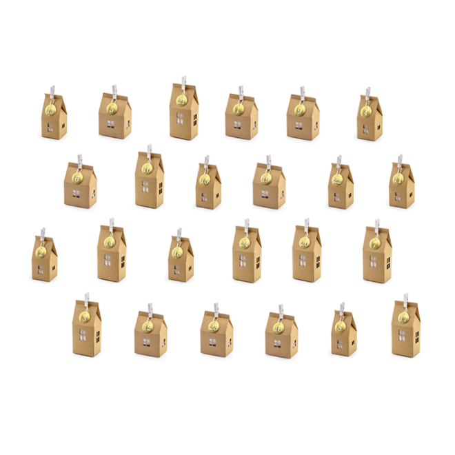 1 Adventskalender Set - Christmas Houses