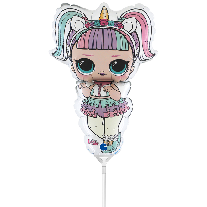10 Miniballoons Airfilled - LOL Surprise - Unicorn (Unverpackt)