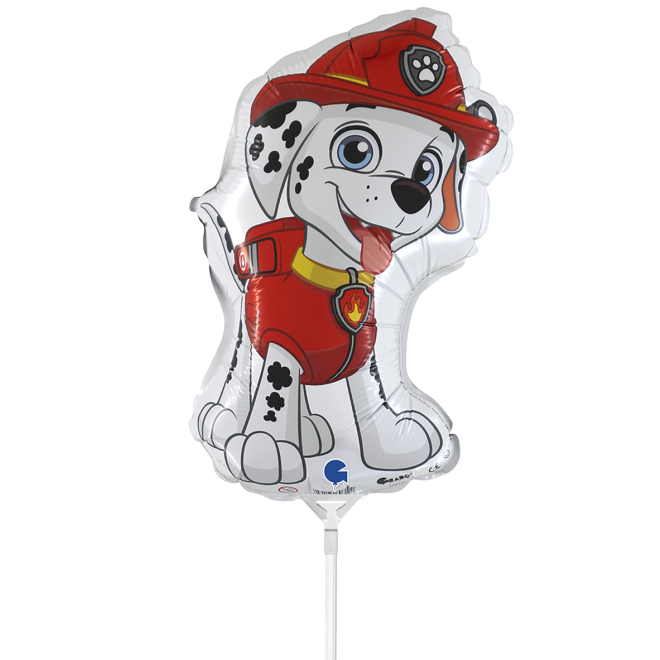 10 Miniballoons Airfilled - Paw Patrol - Marshall (Unverpackt)