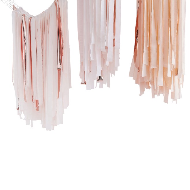 1 Streamer Ceiling Kit Pink, Blush and Rose Gold