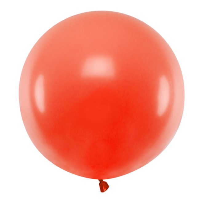 1 Riesenballon - Ø 60cm - Pastell - Poppy Red