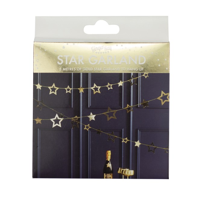 1 Garland - Star - Gold