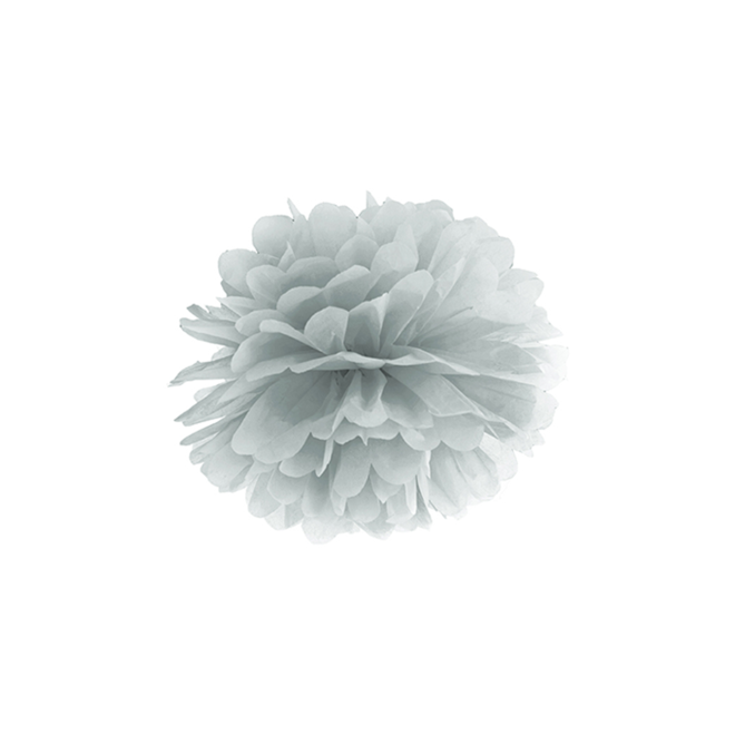 1 Pompom - Ø 25cm - Silber