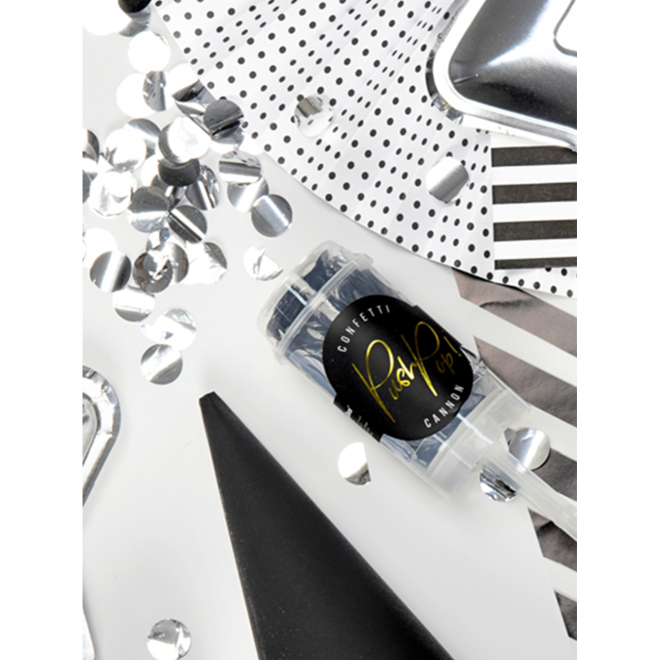 1 Konfetti Push Pop - Silber