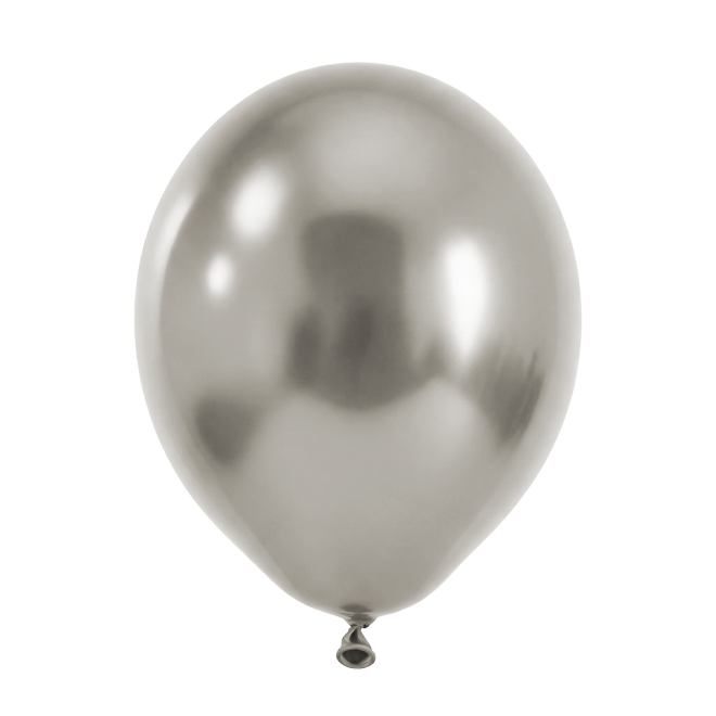 50 Luftballons - Ø30 cm - Reflex - Silver