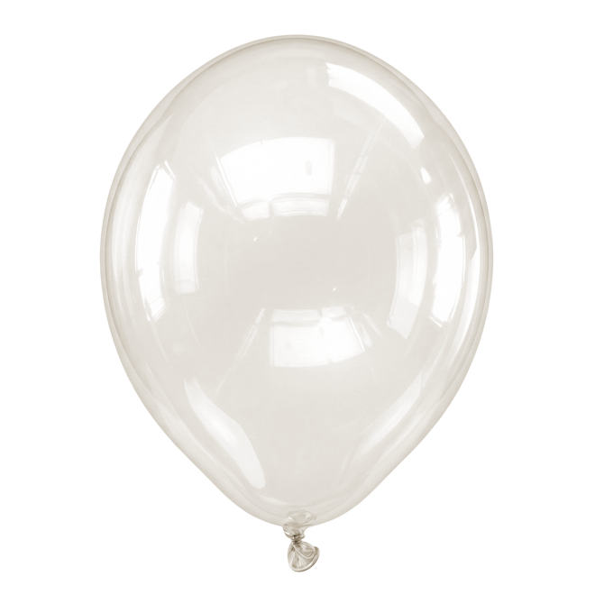 25 Luftballons - Ø46 cm - Crystal Clear