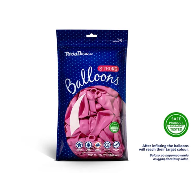 100 Luftballons - Ø 23cm - Pastell Fuchsia