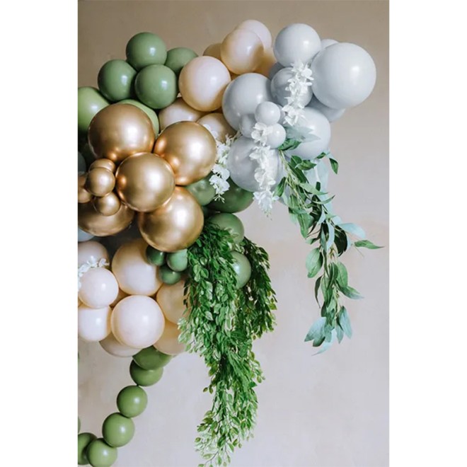 100 Luftballons - Ø 23cm - Pastell Light Misty Blue