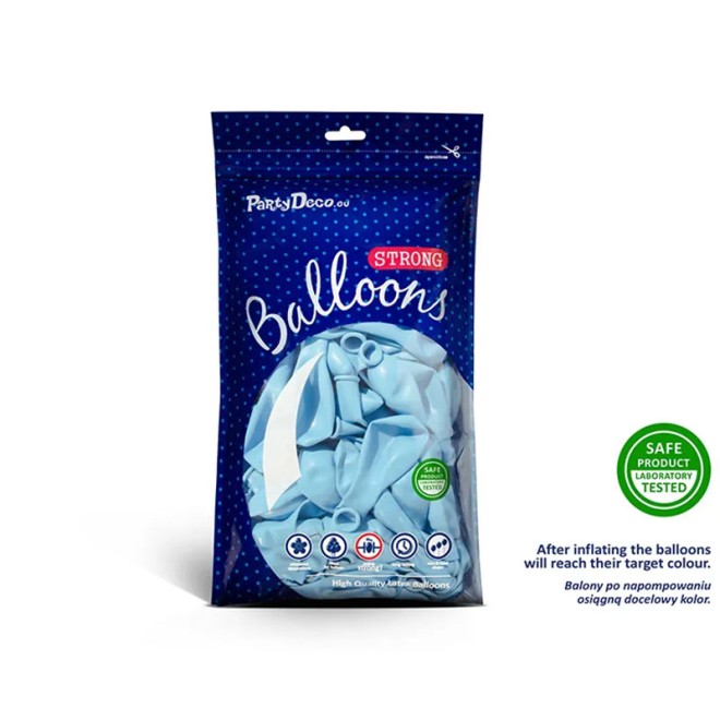 50 Luftballons - Ø 27cm - Pastell Light Blue