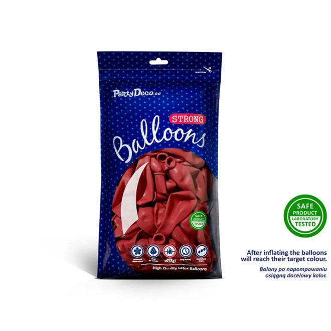 50 Luftballons - Ø 27cm - Pastell Poppy Red