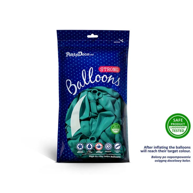 50 Luftballons - Ø 27cm - Pastell Lagoon Blue